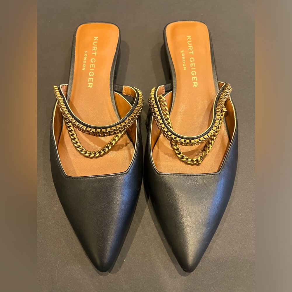 Kurt Geiger Polly Black Flats/Mules